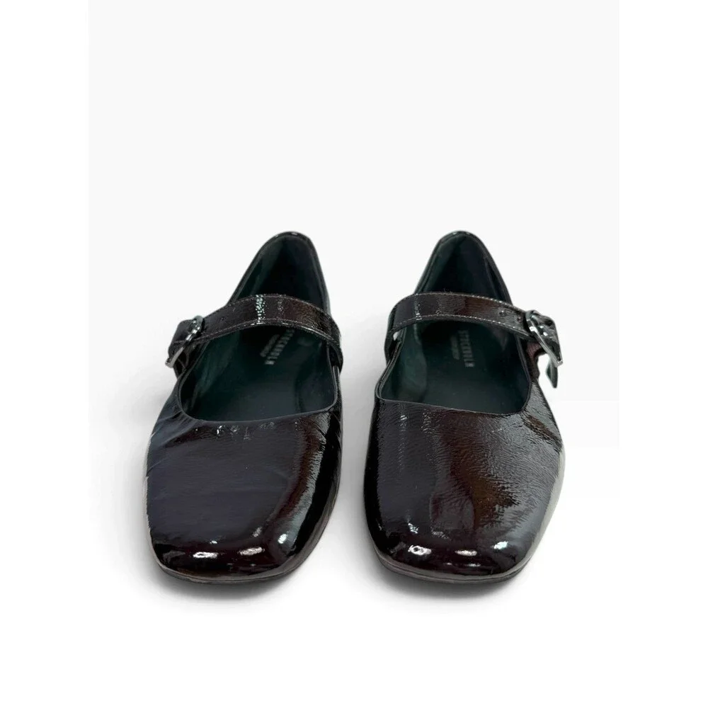STOCKHOLM Design Group Raisan Trendy Ballet Flat Mary Janes Patent Leather EU 38